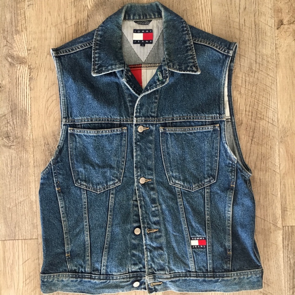 Vintage Big Flag Tommy Hilfiger Denim Vest